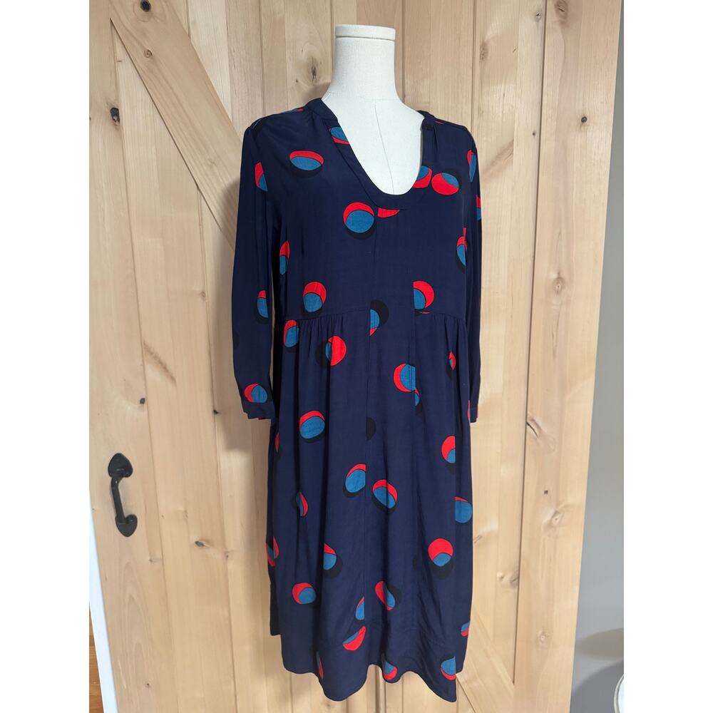 Boden | Mollie Navy Eclipse Shape Tunic Dress | Size 10L